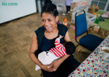 Mum breastfeeding baby